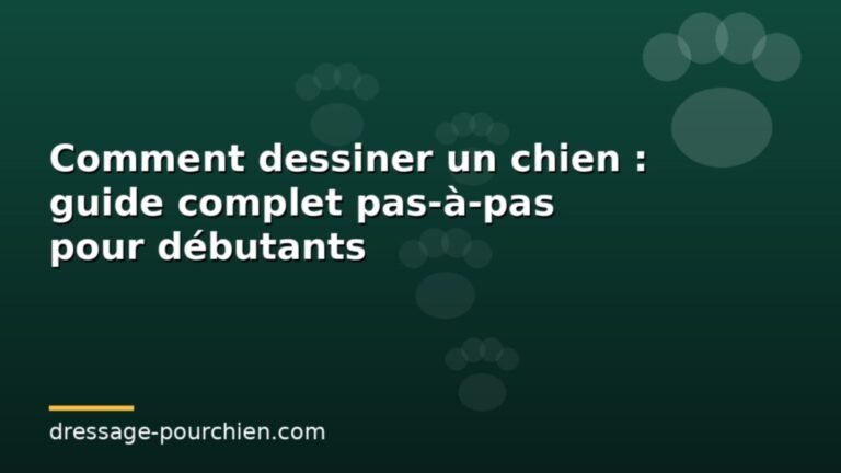 Lire la suite à propos de l’article Comment dessiner un chien : guide complet pas-à-pas pour débutants