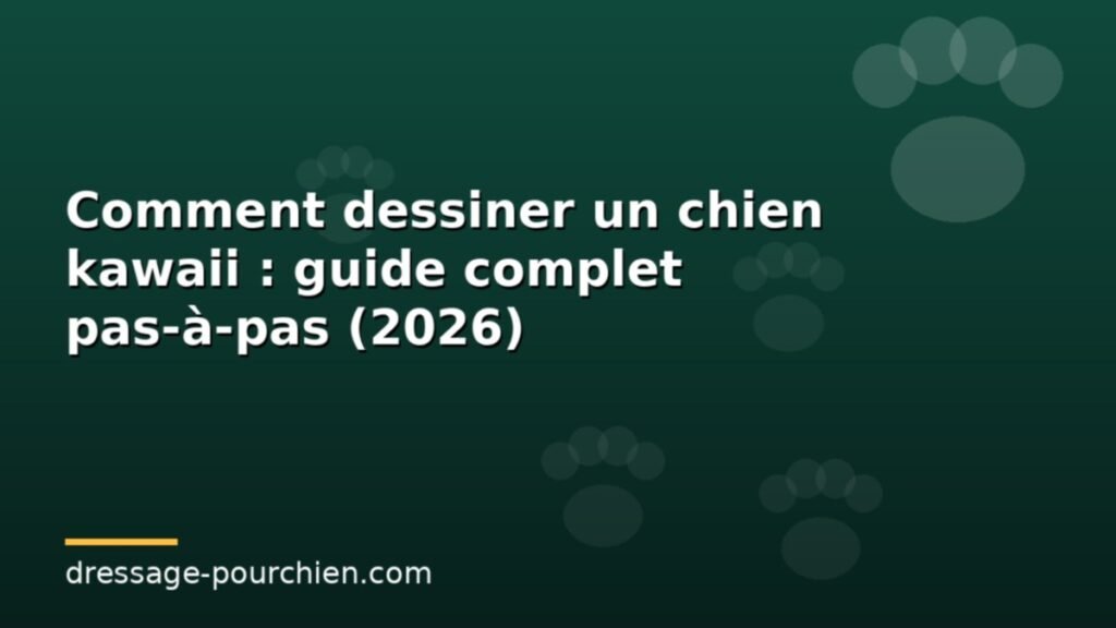 Comment dessiner un chien kawaii : guide complet pas-à-pas (2026)